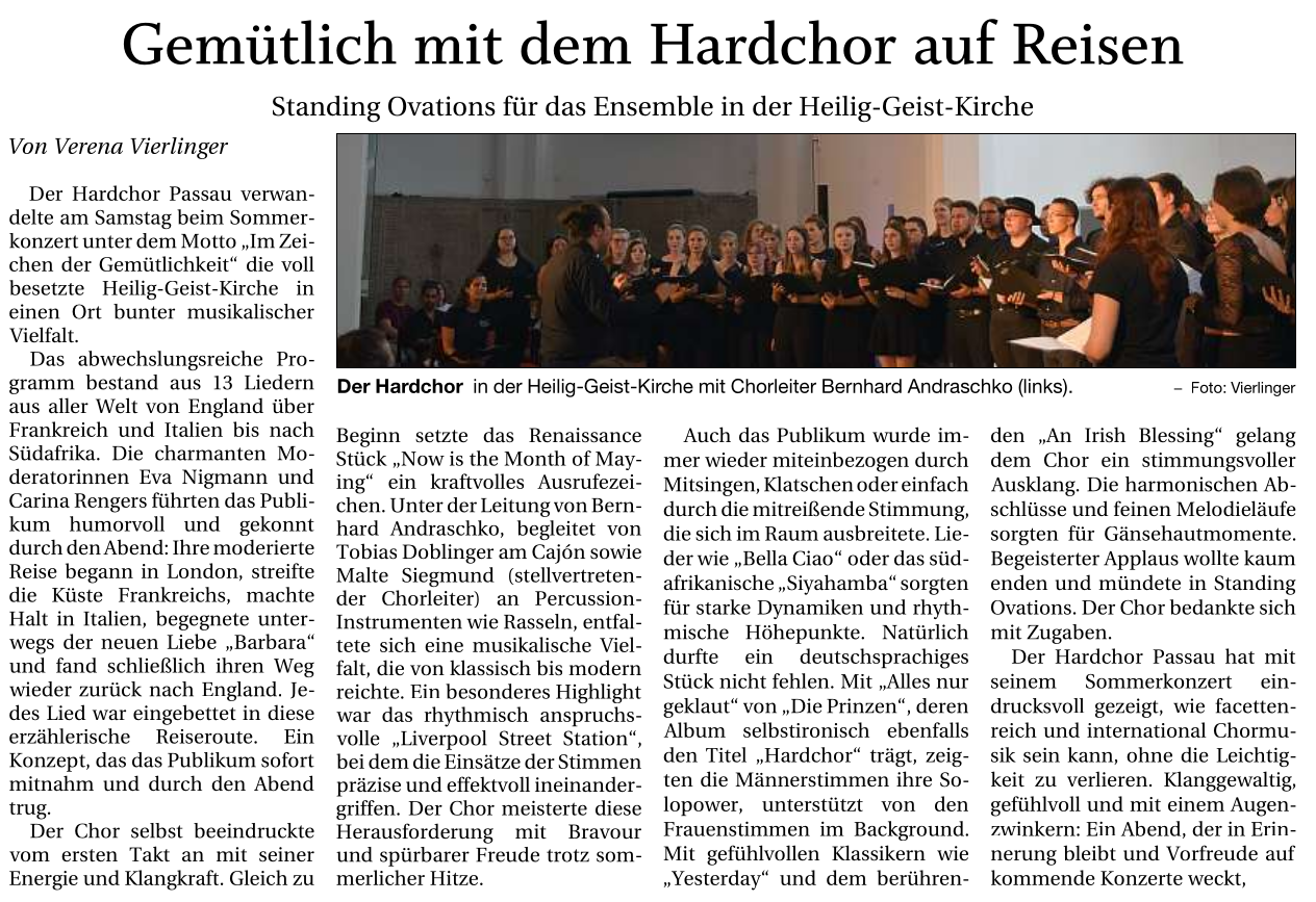 Sommerkonzert 6. Juli 2025